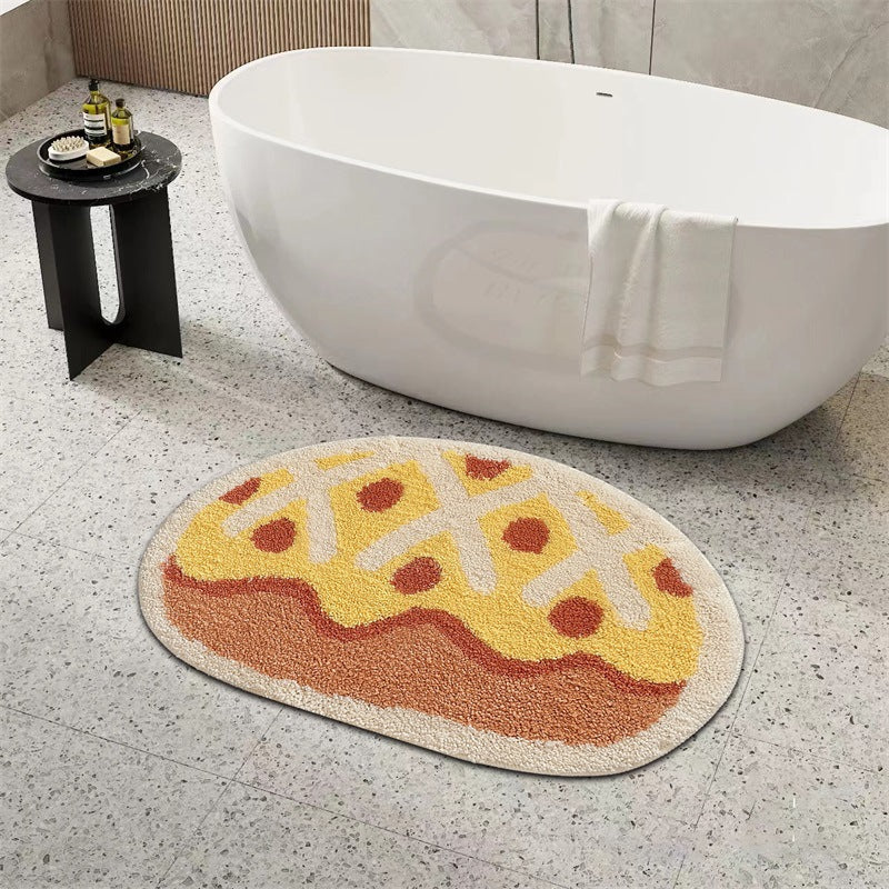 Croissant-Shaped Bath Mat