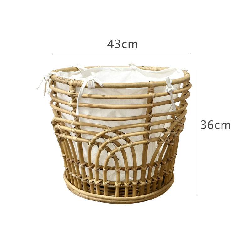 Handcrafted storage basket with fabric insert Kalsten