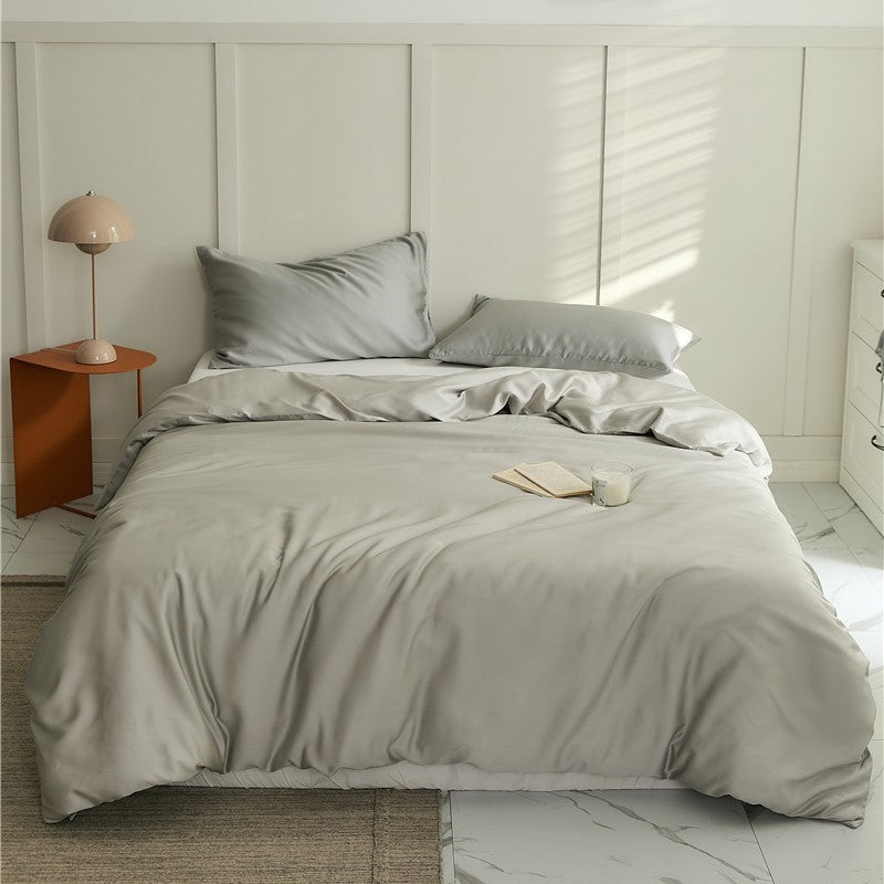 Luxurious Breathable Silk Duvet Cover Set With Hidden Zipper And Wrinkle Resistant Finish