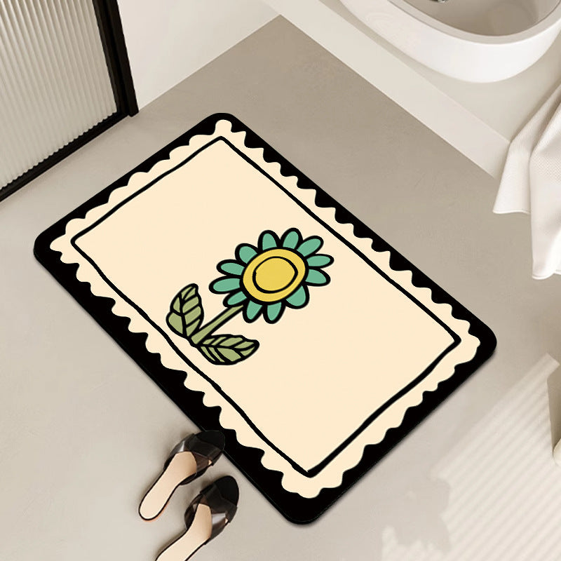 Playful Cartoon Dog-Themed Bath Mat Kalsten