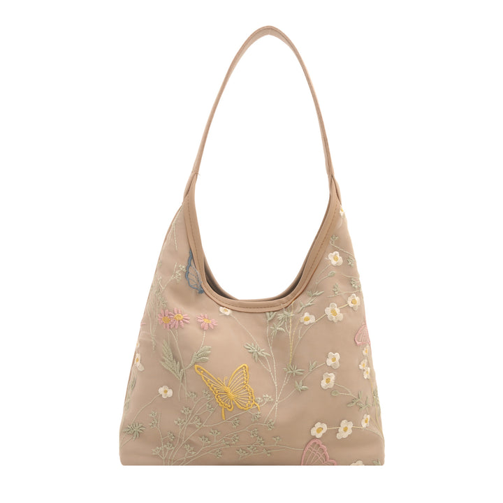 Artistic Embroidered Hobo Bag