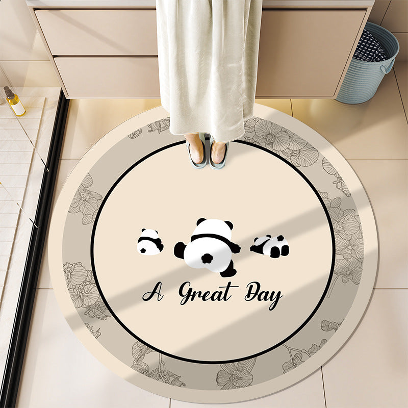 Round Motivational Bath Mat