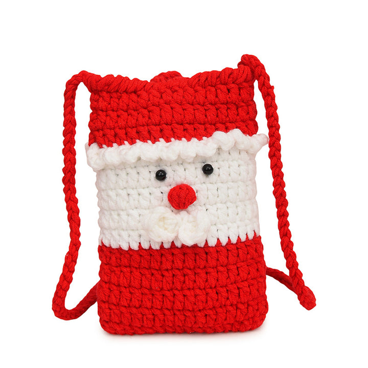 Cute Santa-Themed Crochet Mini Backpack