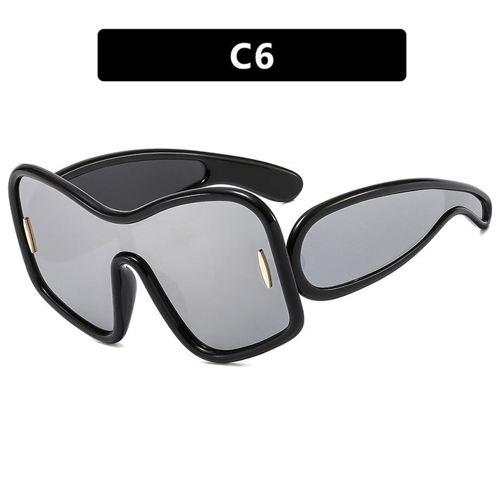 Women’s futuristic sunglasses with extra wide design and protective UV filter Kalsten