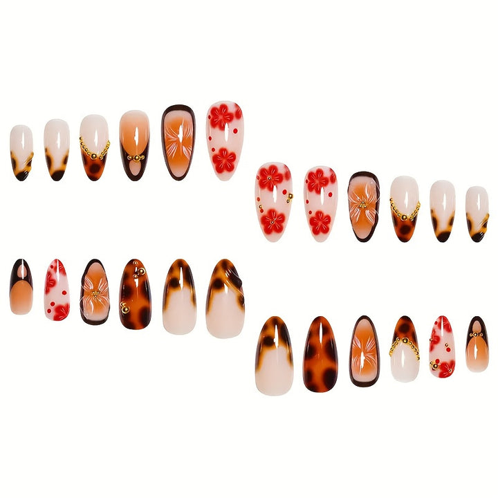 Artistic Gel Floral Nail Enhancements Kalsten