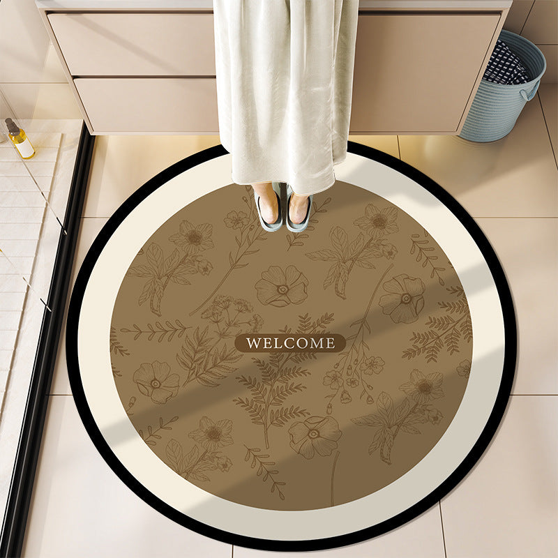 Round Motivational Bath Mat
