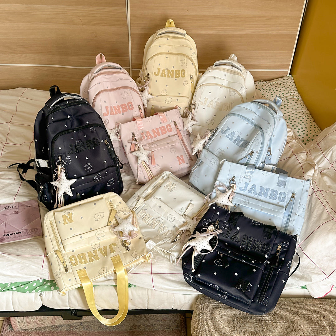 Casual Character-Embellished Backpack Kalsten