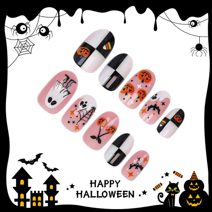 Halloween Artificial Nail Set with Creepy Designs Kalsten
