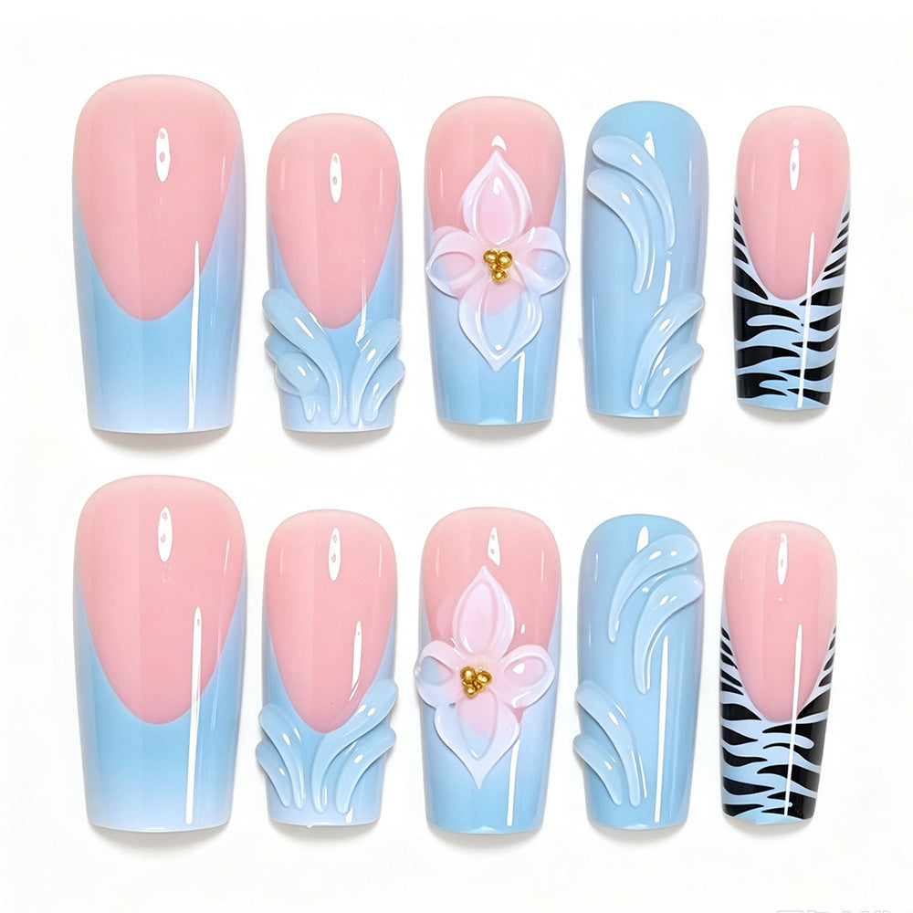 Decorative Long Press-On Nail Art Kalsten
