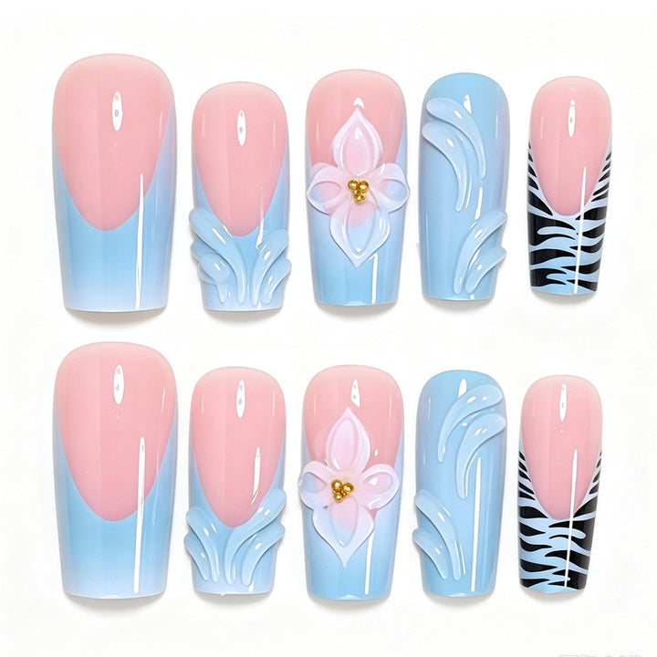 Decorative Long Press-On Nail Art Kalsten