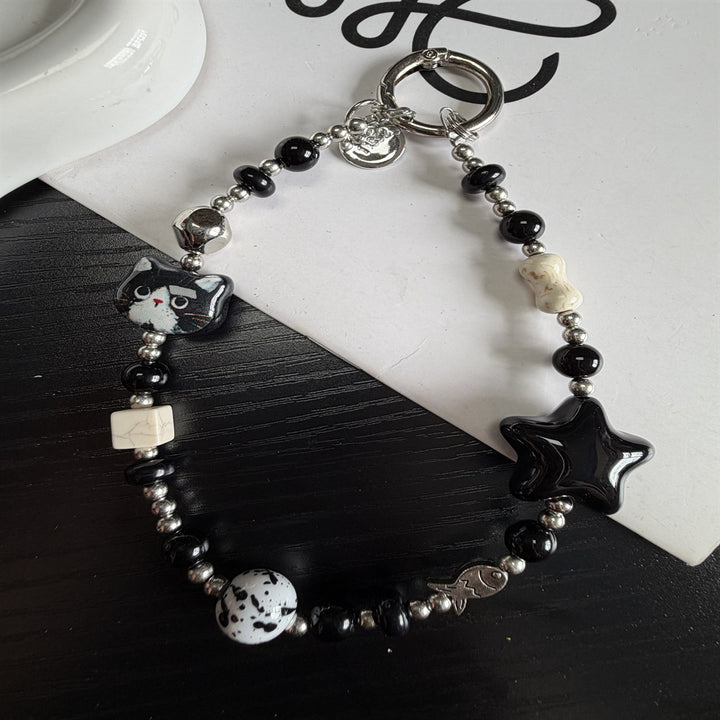 Decorative Cat-Themed Charm Keychain Kalsten