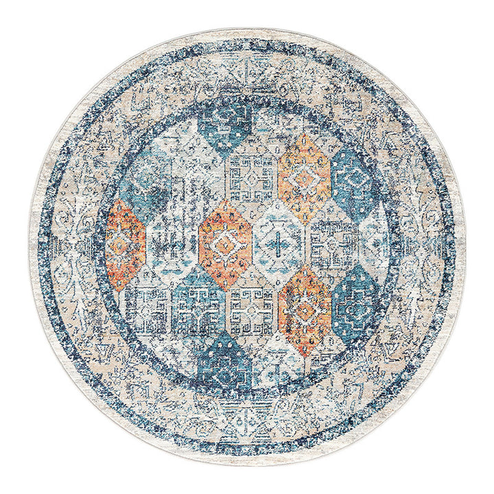 Vintage-Inspired Round Area Rug Kalsten
