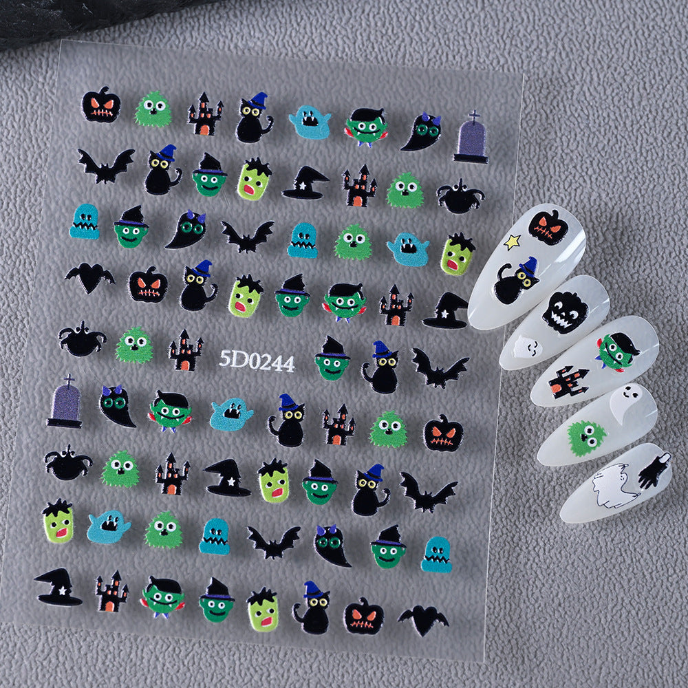 Halloween-Themed Nail Art Sticker Set