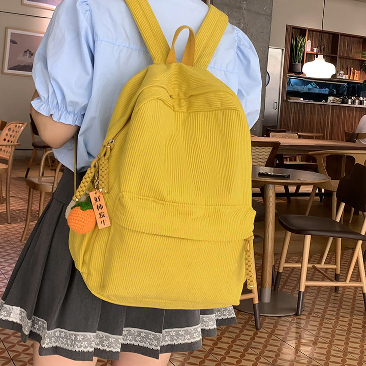 Stylish Corduroy Backpack Kalsten