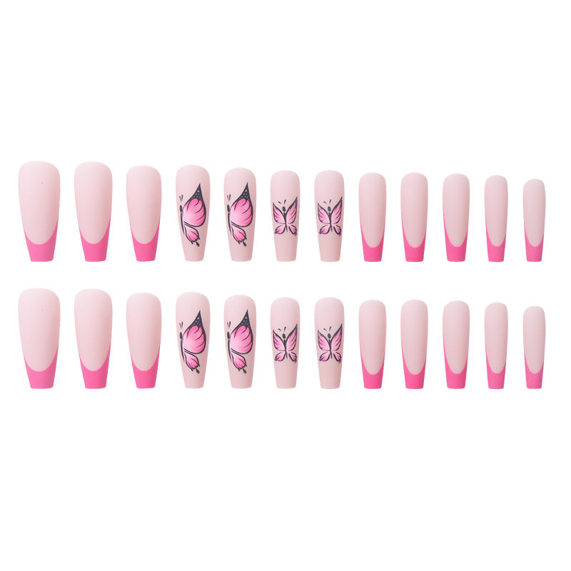 Artistic Butterfly Print Press-On Nails Kalsten