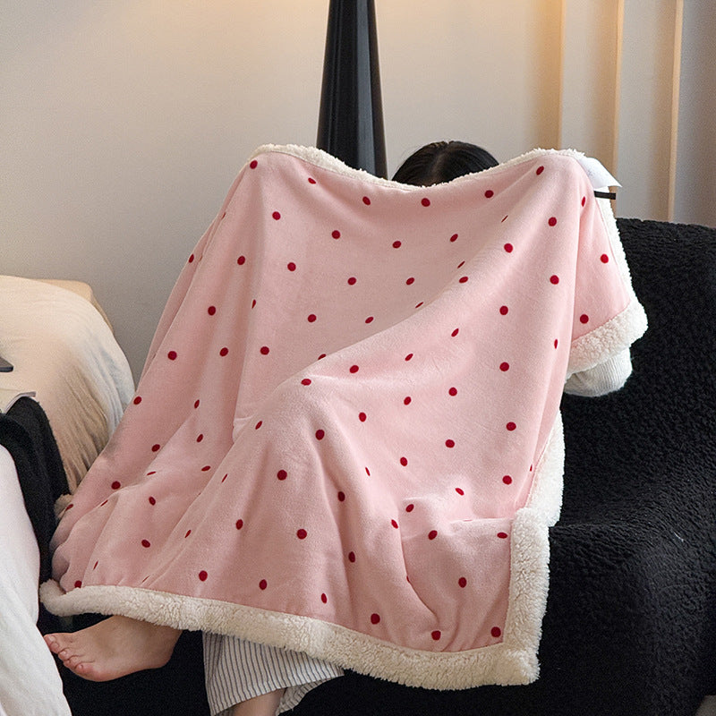 Women's Cozy Sherpa-Lined Blanket