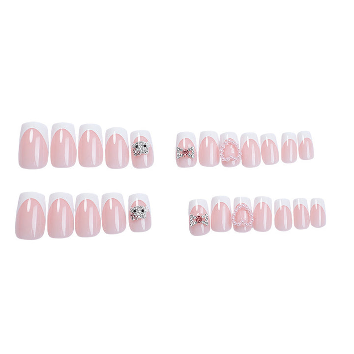 Premium Decorative Press-On Nail Set with Rhinestone and Gem Accents Kalsten
