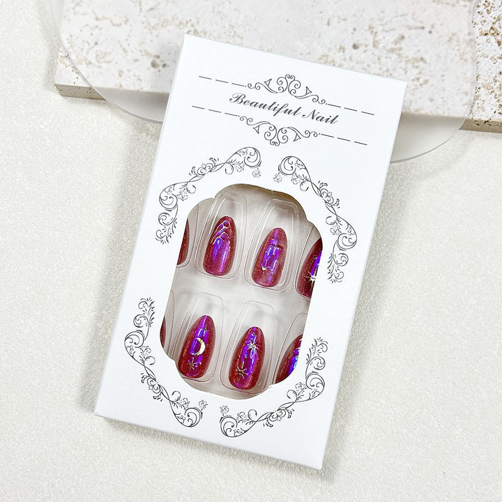 Decorative Press-On Nail Set with Unique Designs Kalsten