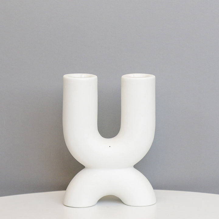 Sculptural Ceramic Candle Holder Kalsten