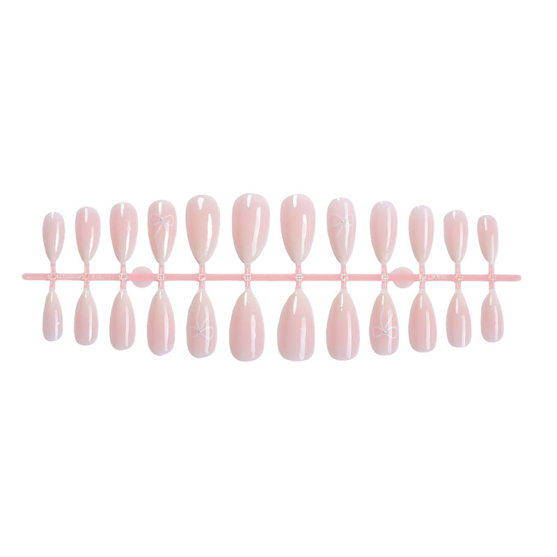 Elegant Press-On Nail Set with Delicate Floral Accents Kalsten