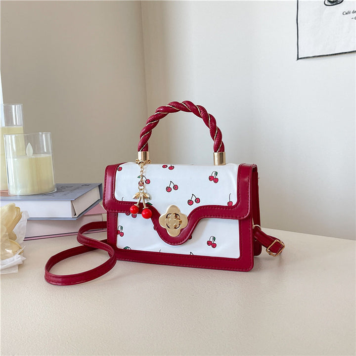 Playful Cherry Print Mini Satchel Handbag Kalsten