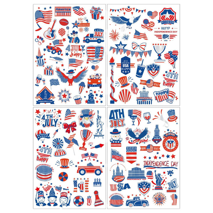 Unisex patriotic sticker set for party decoration and crafts with American motifs Kalsten
