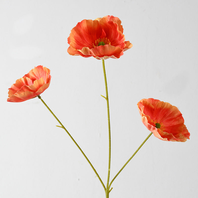Decorative Artificial Poppy Flower Stem