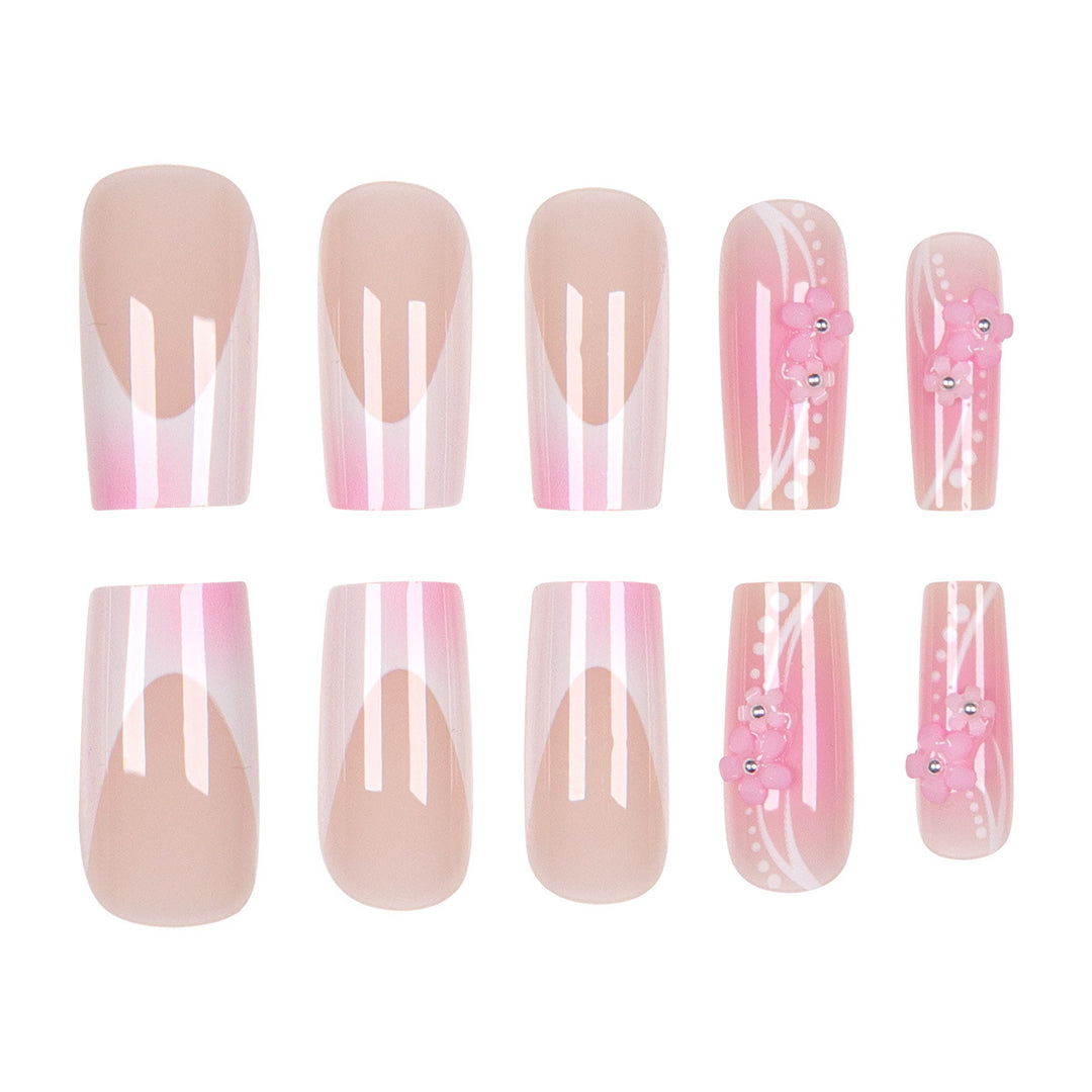 Elegant Decorative Floral Press-On Nail Set Kalsten