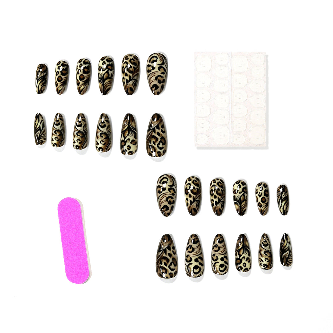 Premium Artistic Leopard Print Nail Enhancements Kalsten
