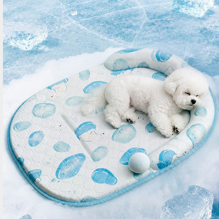 Unisex nan padded baby play mat with elevated headrest edge and non-slip bottom Kalsten