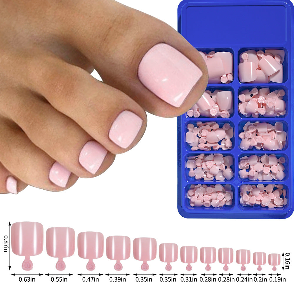 Full Coverage Gel Toe Nail Tips Set