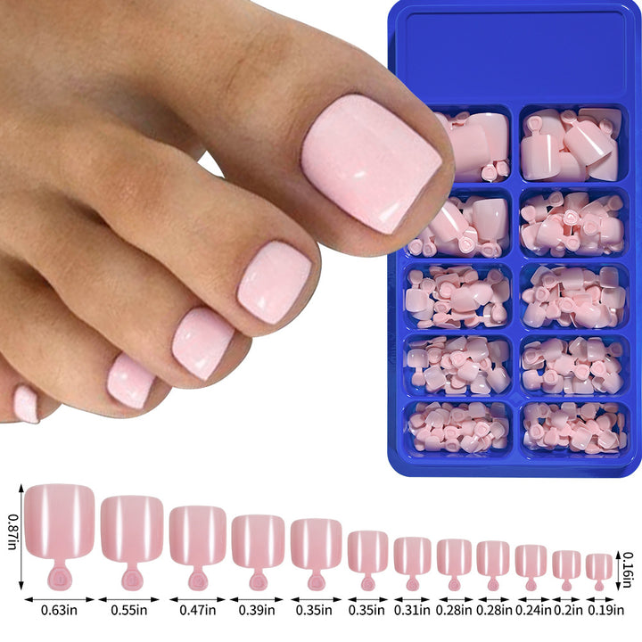 Full Coverage Gel Toe Nail Tips Set
