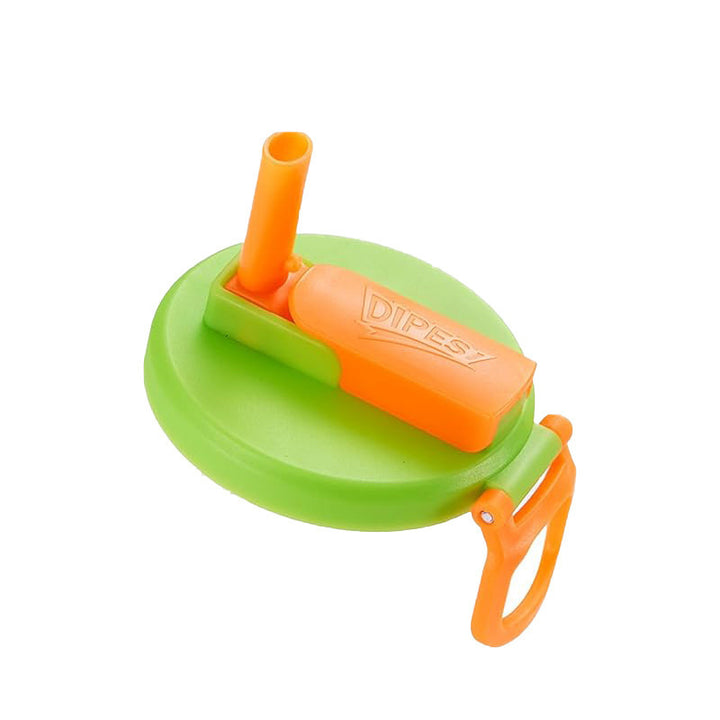 Universal Insulated Bottle Replacement Flip Straw Lid With Locking Carry Loop