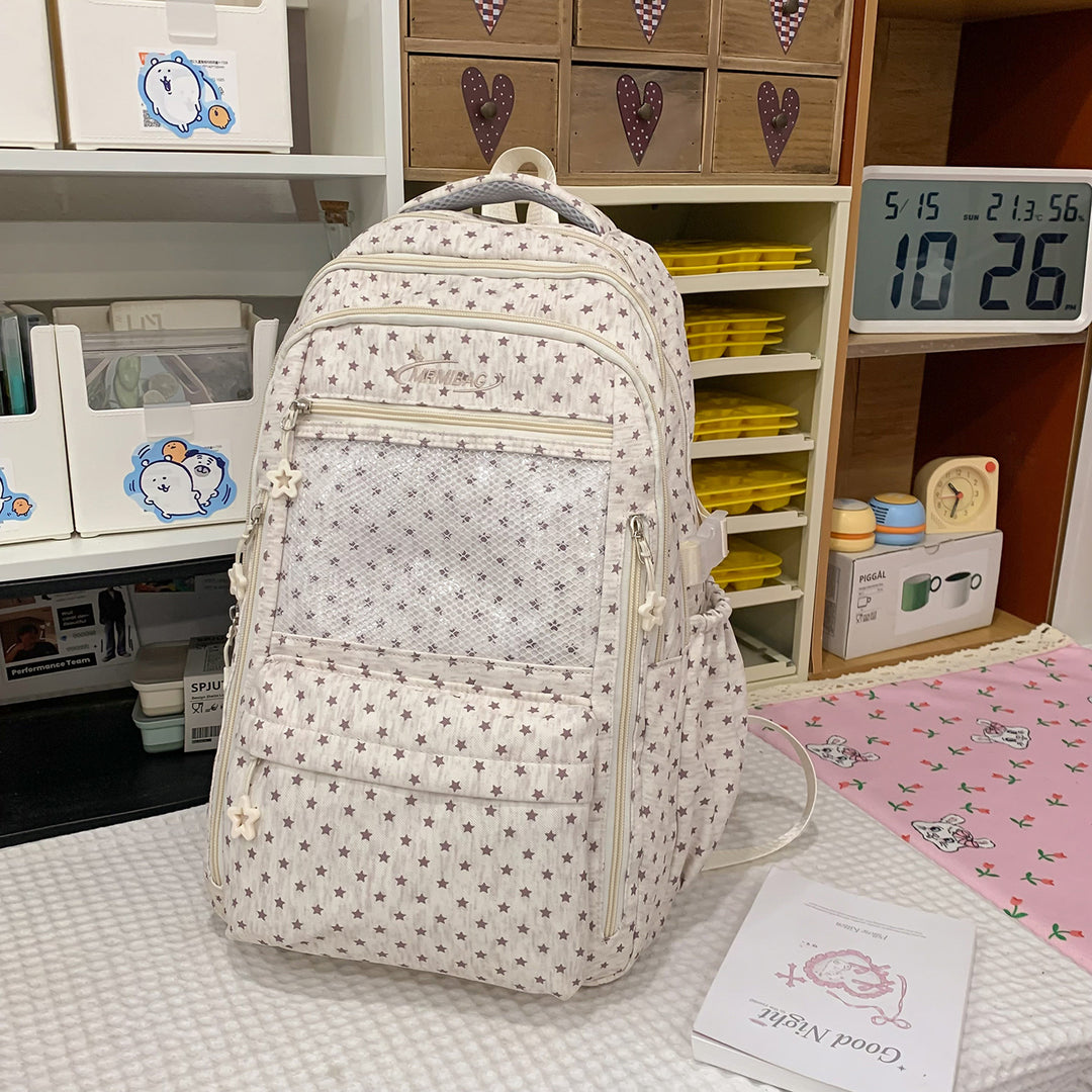 Stylish Star-Printed Multi-Functional Backpack Kalsten