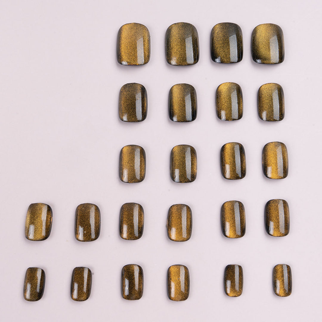 Elegant Metallic Press-On Nails