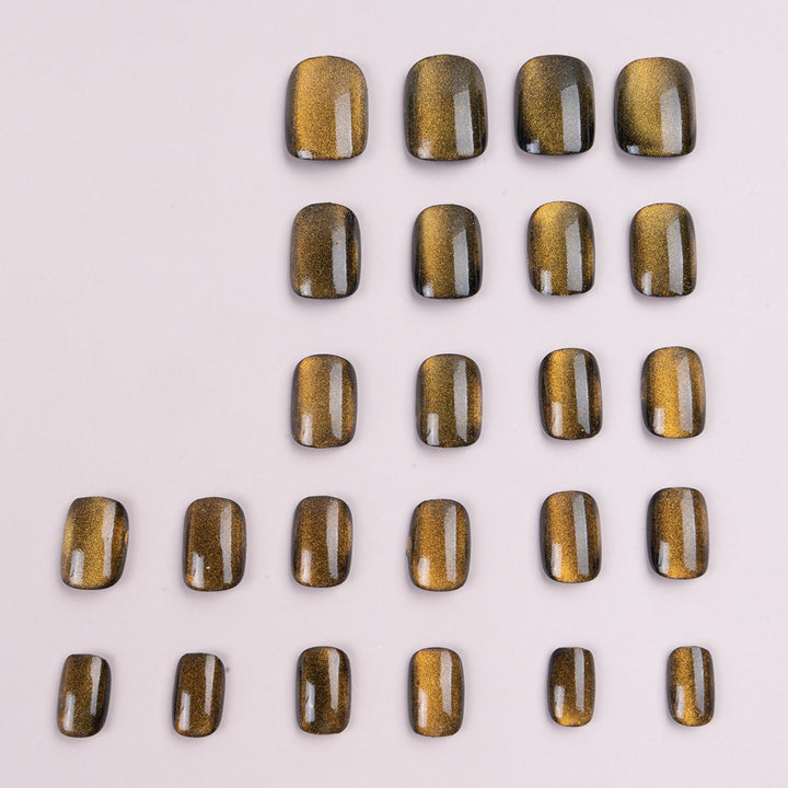 Elegant Metallic Press-On Nails