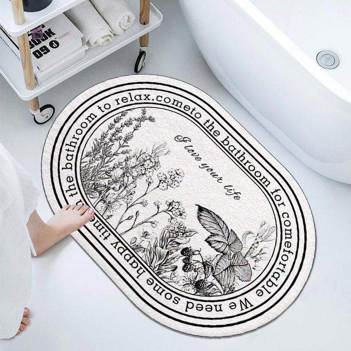 Floral Inspirational Welcome Mat