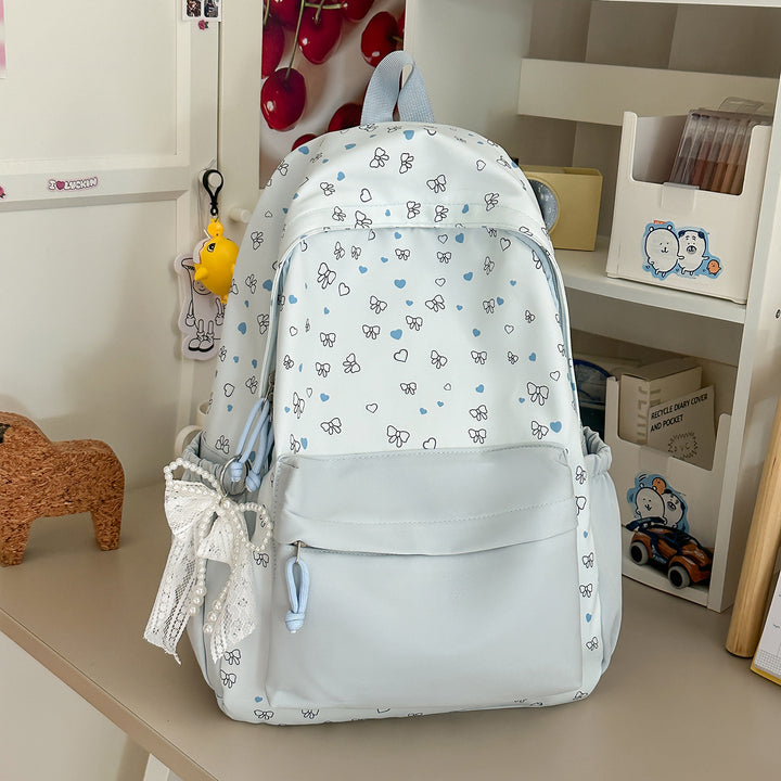 Stylish Heart-Printed Backpack Kalsten