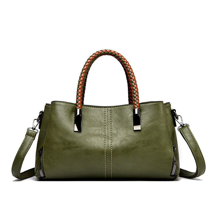 Elegant Braided Handle Handbag Kalsten