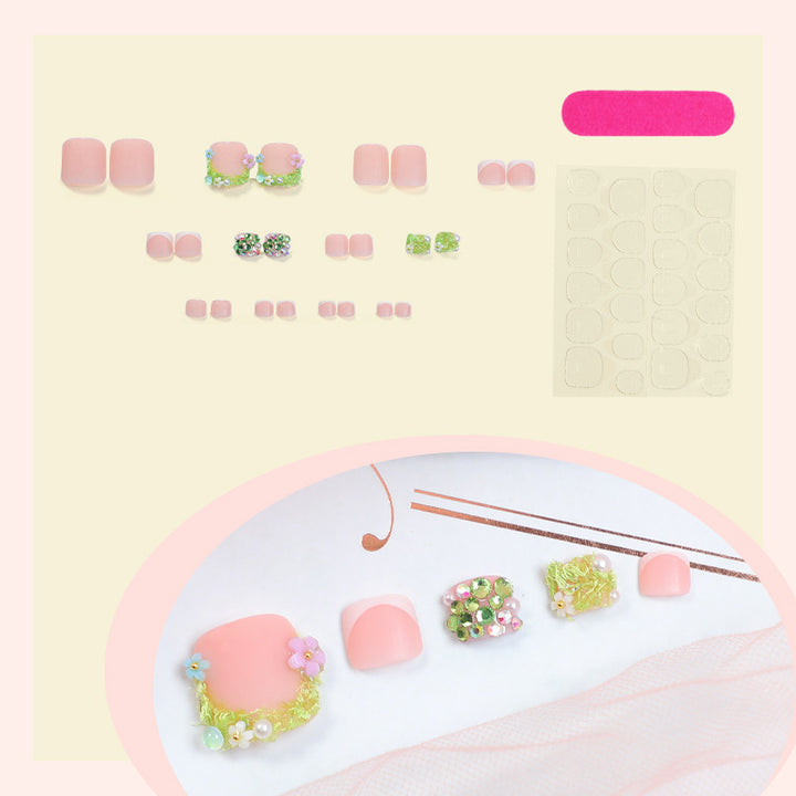 Floral Design Press-On Nails Set Kalsten 1788496077