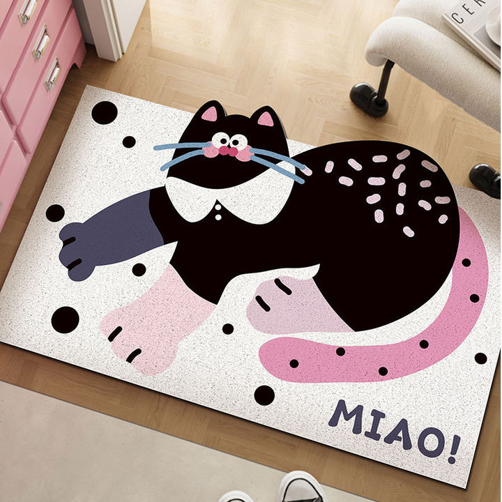 Playful Cat-Themed Decorative Mat Kalsten