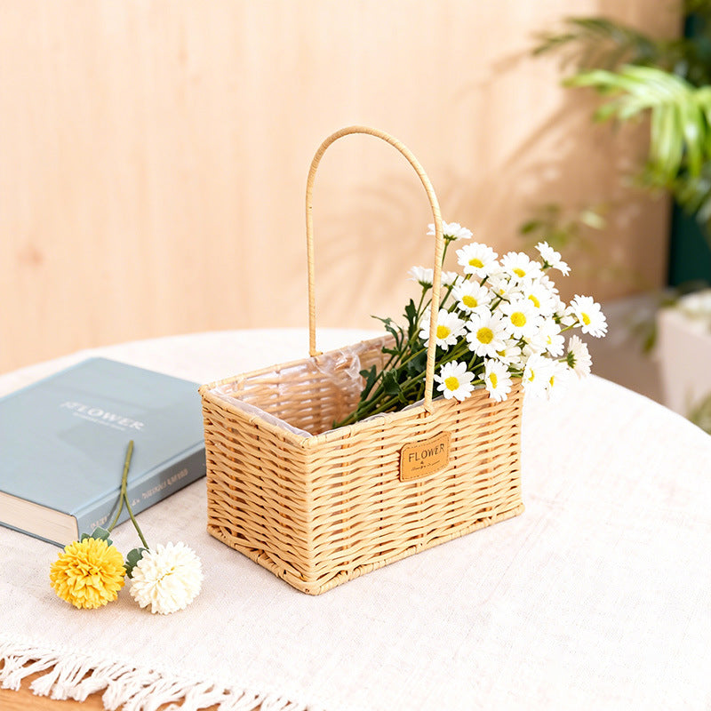 Decorative Wicker Storage Basket Kalsten