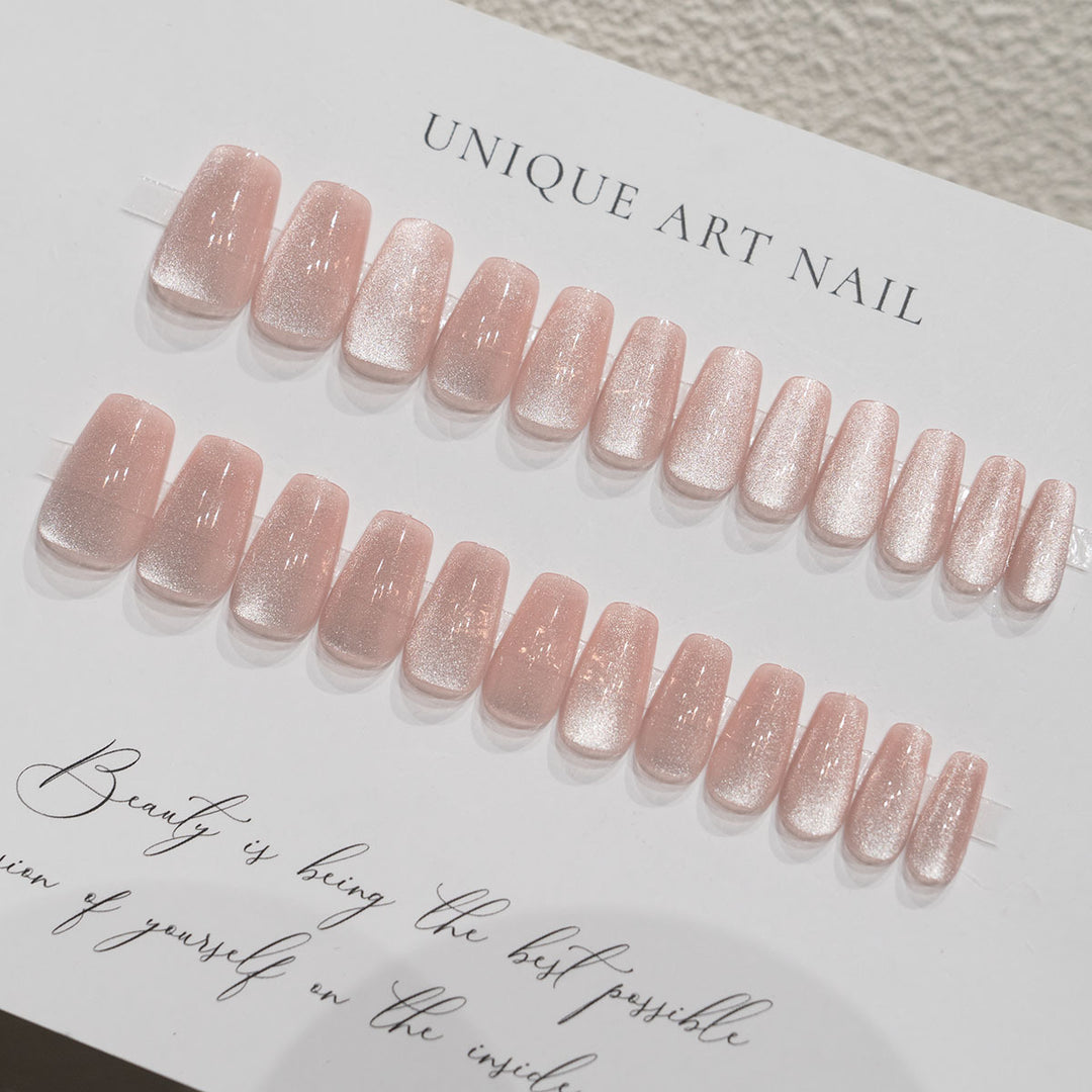 Press-On Nail Art with Glossy Finish