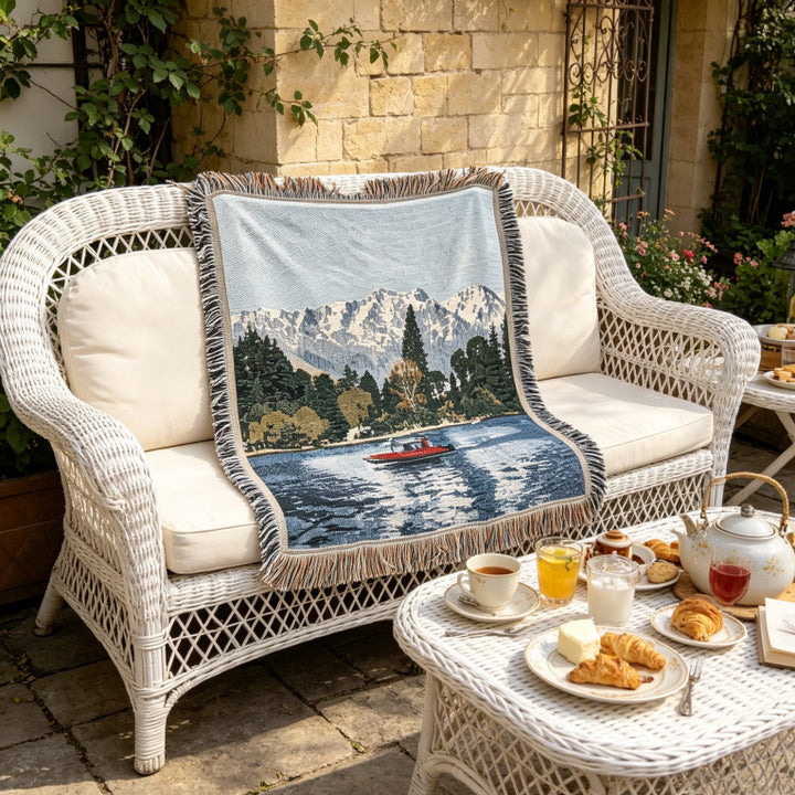 Artistic Floral Design Tapestry Throw Blanket