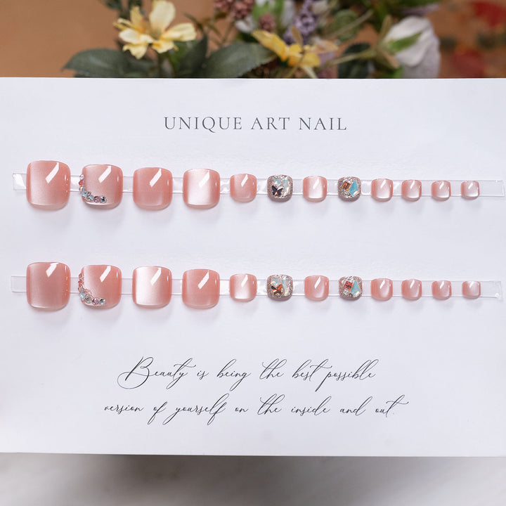 Decorative Rhinestone Toe Nail Art