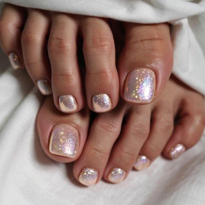 Premium Glittering Faux Gel Press-On Toes Kalsten
