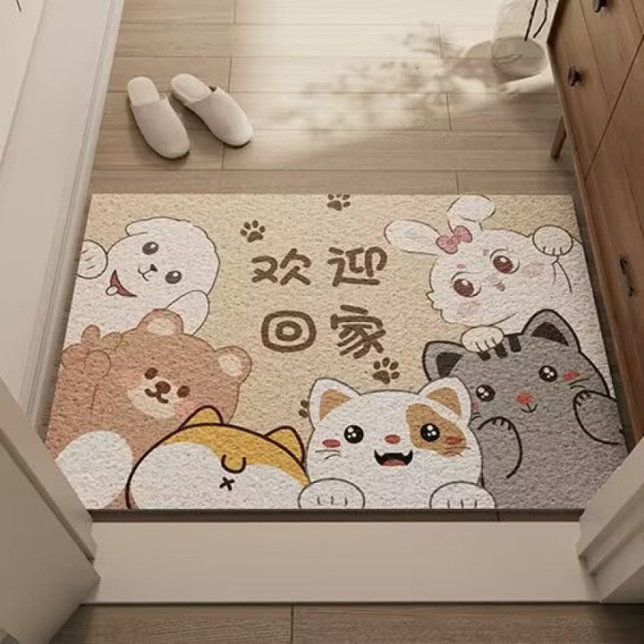 Cute Puppy-Themed Welcome Mat Kalsten