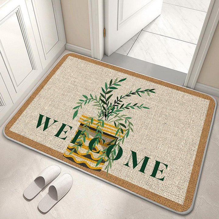Decorative Floral Welcome Mat Kalsten