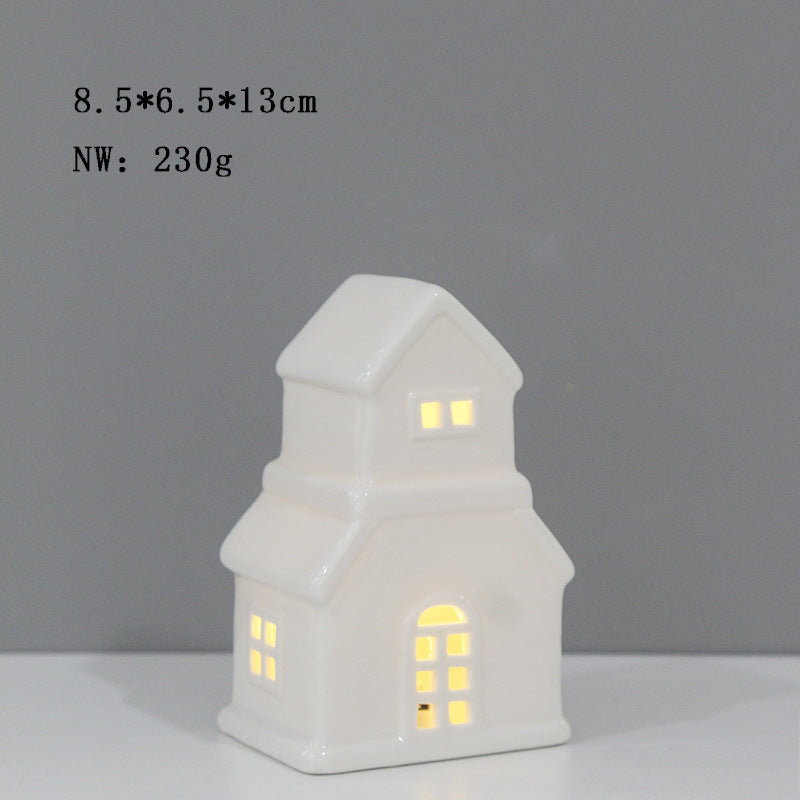 Ceramic House-Shaped Tea Light Holder Kalsten