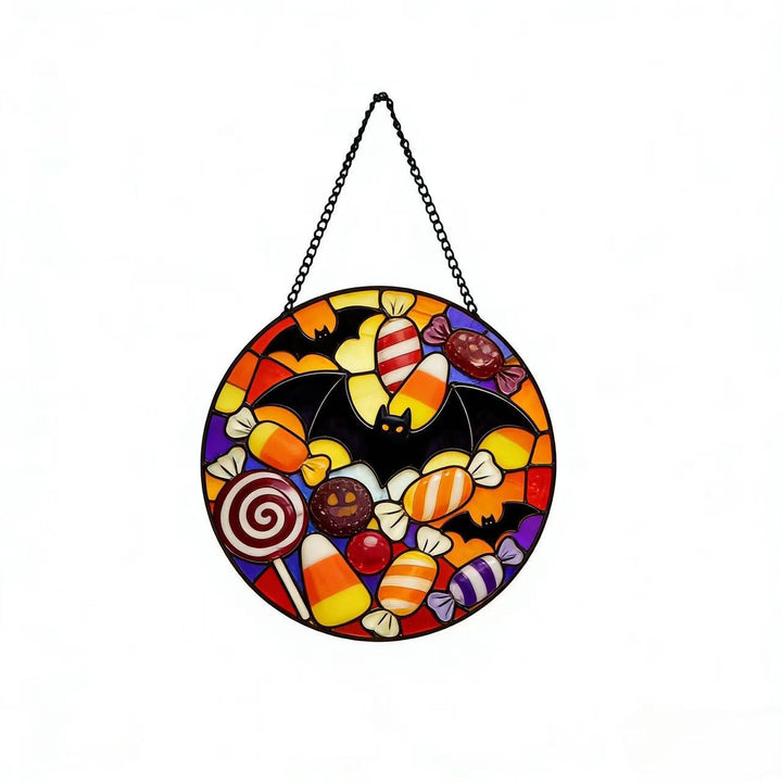 Decorative Skull Stained Glass Wall Art Kalsten